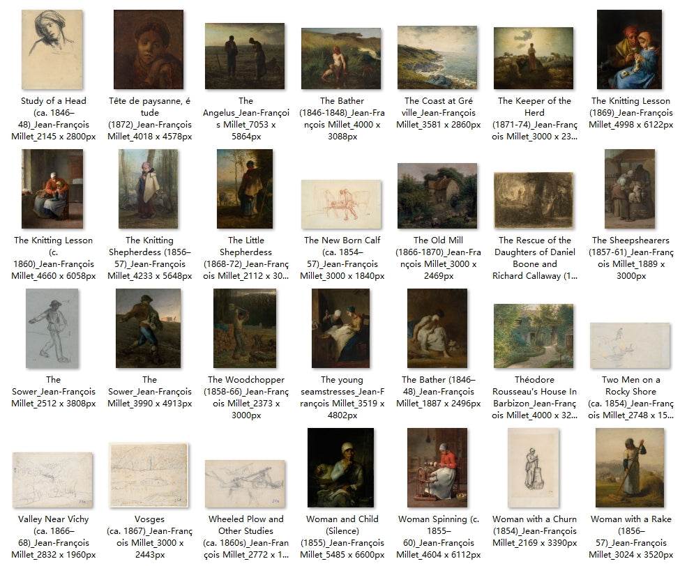 118 Painting Images by Jean-François Millet (French, 1814-1875) - Gandhanra-ART