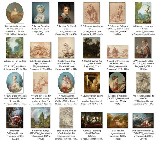 114 Painting Images by Jean-Honoré Fragonard (French, 1732-1806) - Gandhanra-ART