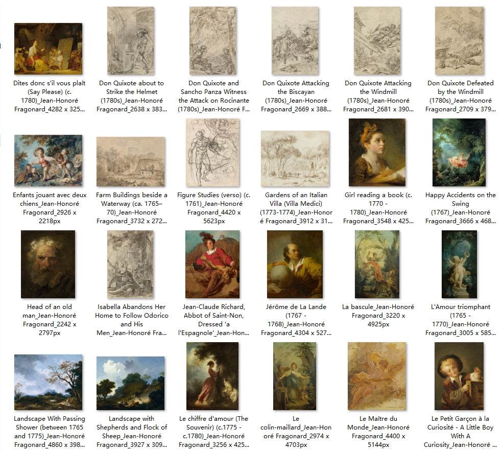 114 Painting Images by Jean-Honoré Fragonard (French, 1732-1806) - Gandhanra-ART