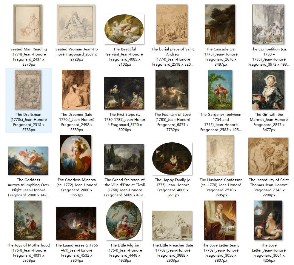 114 Painting Images by Jean-Honoré Fragonard (French, 1732-1806) - Gandhanra-ART