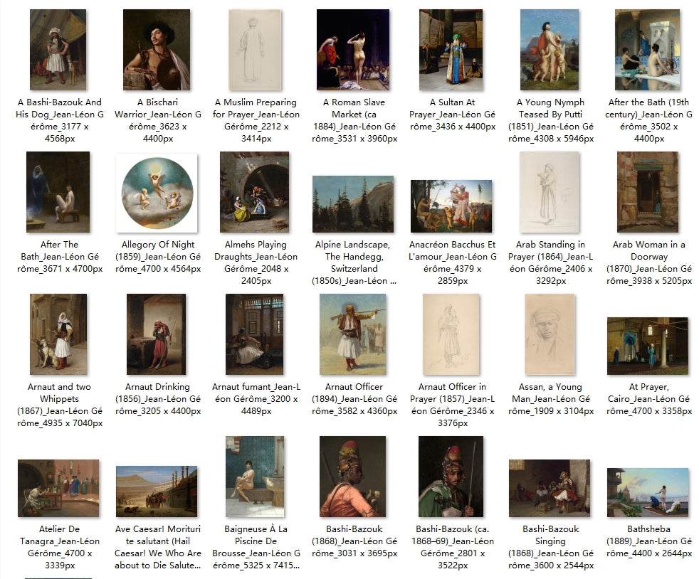 156 Painting Images by Jean-Léon Gérôme (French, 1824-1904) - Gandhanra-ART