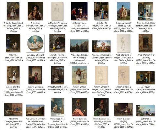156 Painting Images by Jean-Léon Gérôme (French, 1824-1904) - Gandhanra-ART