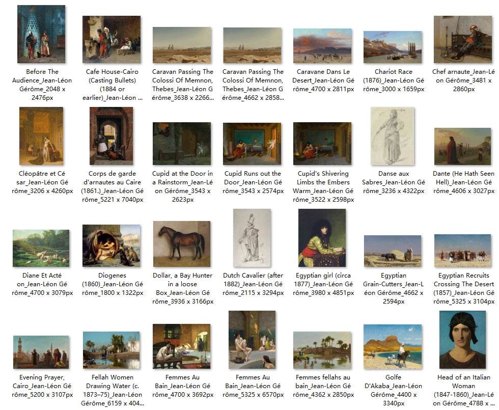 156 Painting Images by Jean-Léon Gérôme (French, 1824-1904) - Gandhanra-ART