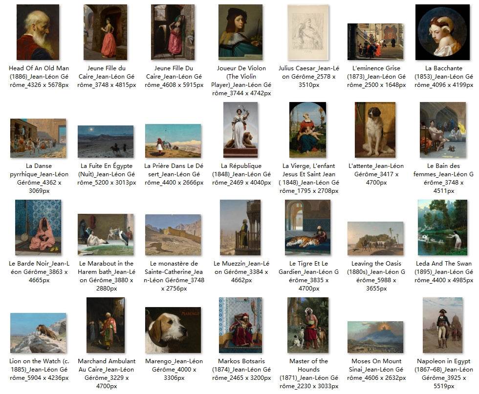 156 Painting Images by Jean-Léon Gérôme (French, 1824-1904) - Gandhanra-ART