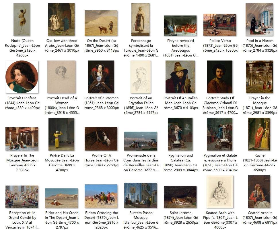 156 Painting Images by Jean-Léon Gérôme (French, 1824-1904) - Gandhanra-ART