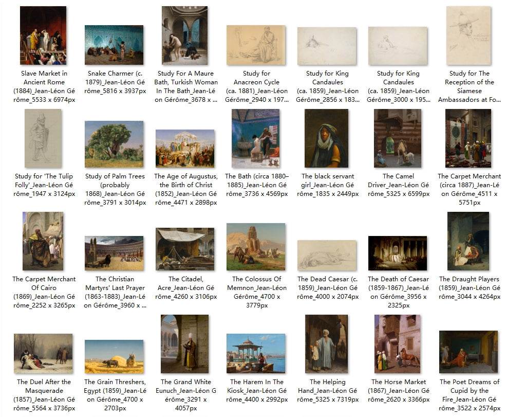 156 Painting Images by Jean-Léon Gérôme (French, 1824-1904) - Gandhanra-ART