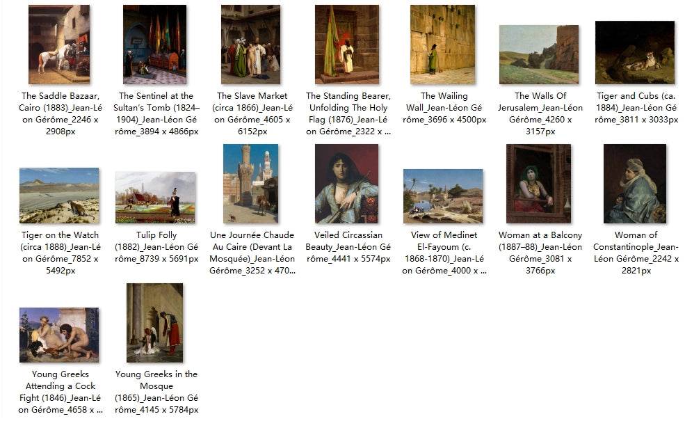 156 Painting Images by Jean-Léon Gérôme (French, 1824-1904) - Gandhanra-ART