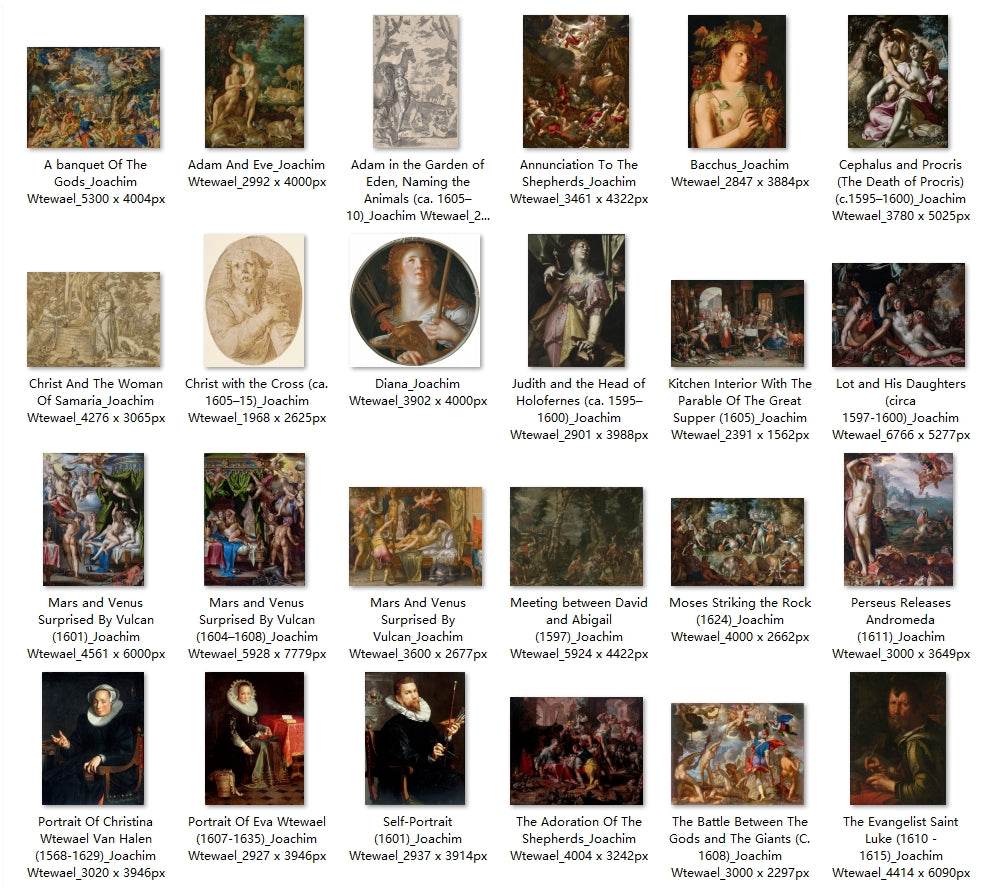 34 Painting Images by Joachim Wtewael (Dutch, 1566 - 1638) - Gandhanra-ART