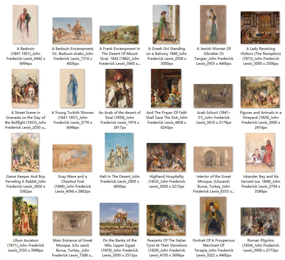 48 Painting Images by John Frederick Lewis (English, 1805-1876) - Gandhanra-ART