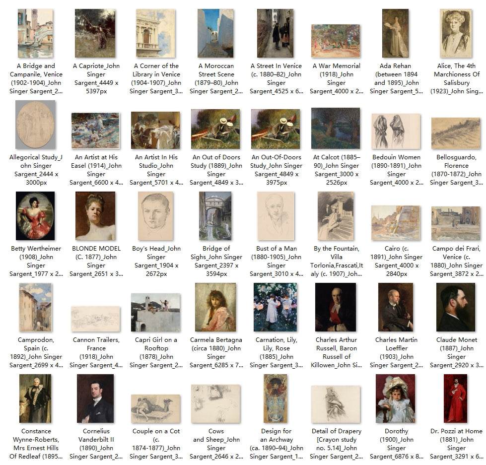 329 Painting Images by John Singer Sargent (American, 1856-1925) - Gandhanra-ART