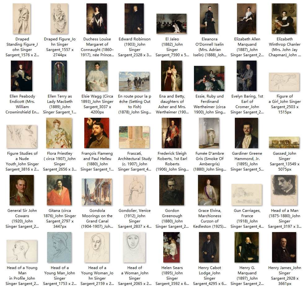 329 Painting Images by John Singer Sargent (American, 1856-1925) - Gandhanra-ART