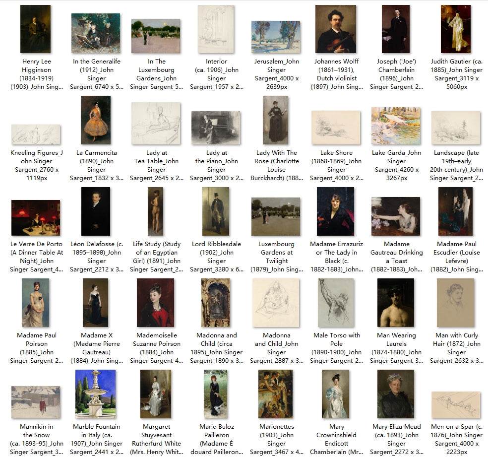 329 Painting Images by John Singer Sargent (American, 1856-1925) - Gandhanra-ART