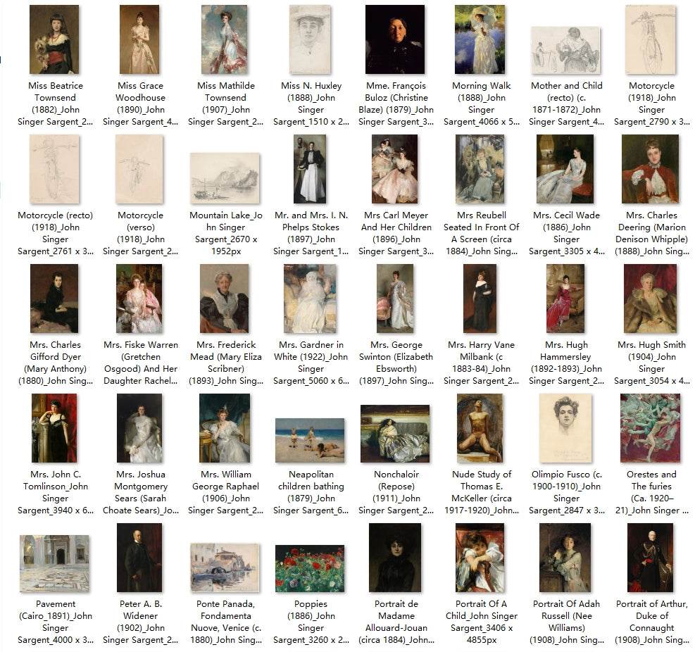 329 Painting Images by John Singer Sargent (American, 1856-1925) - Gandhanra-ART