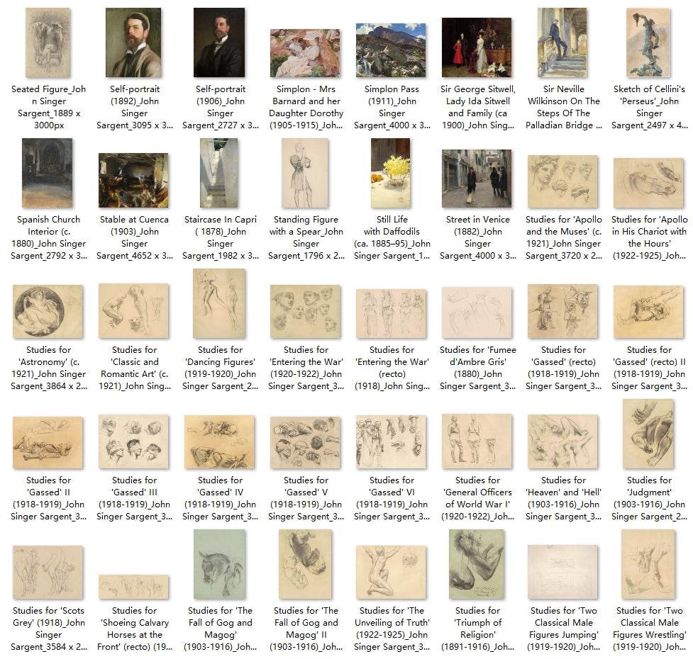329 Painting Images by John Singer Sargent (American, 1856-1925) - Gandhanra-ART