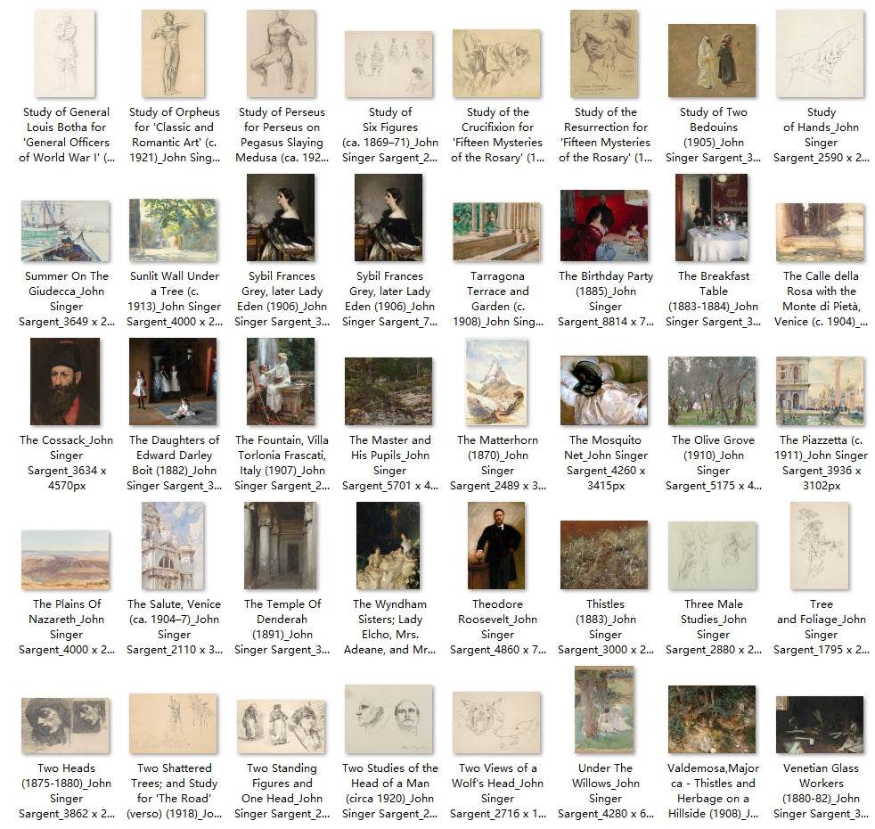 329 Painting Images by John Singer Sargent (American, 1856-1925) - Gandhanra-ART