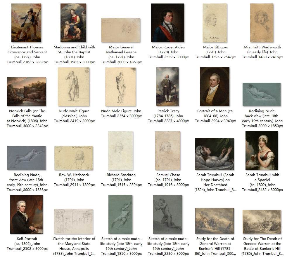 68 Painting Images by John Trumbull (American, 1756 – 1843) - Gandhanra-ART