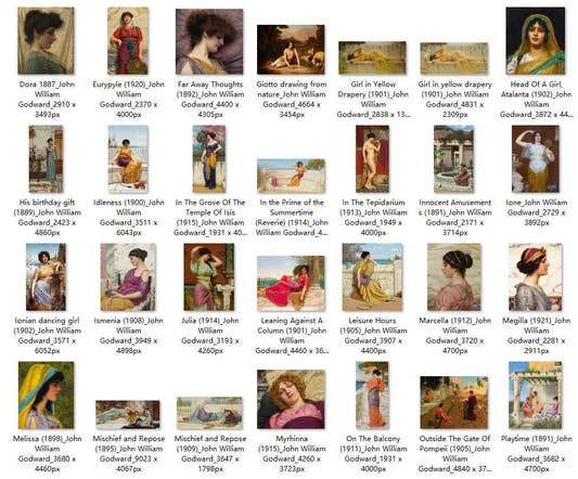 92 Painting Images by John William Godward English, 1861–1922 - Tibetan Buddhist thangka, detailed view