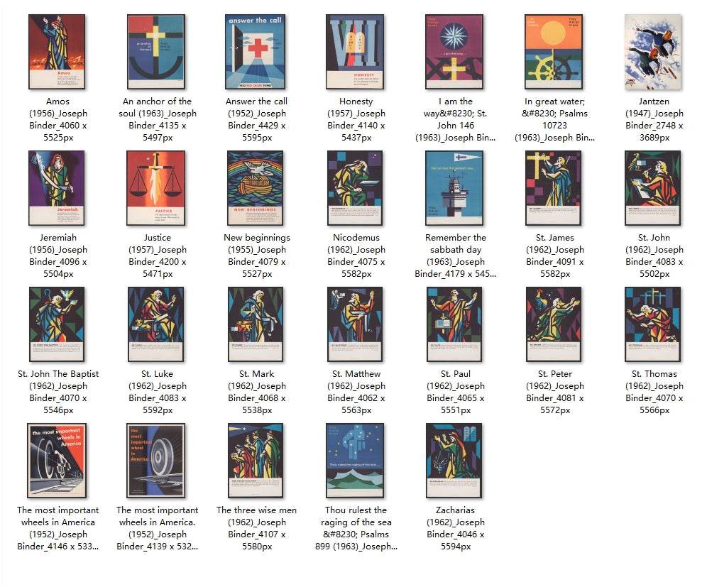 26 Painting Images by Joseph Binder (Austrian, 1898-1972) - Gandhanra-ART