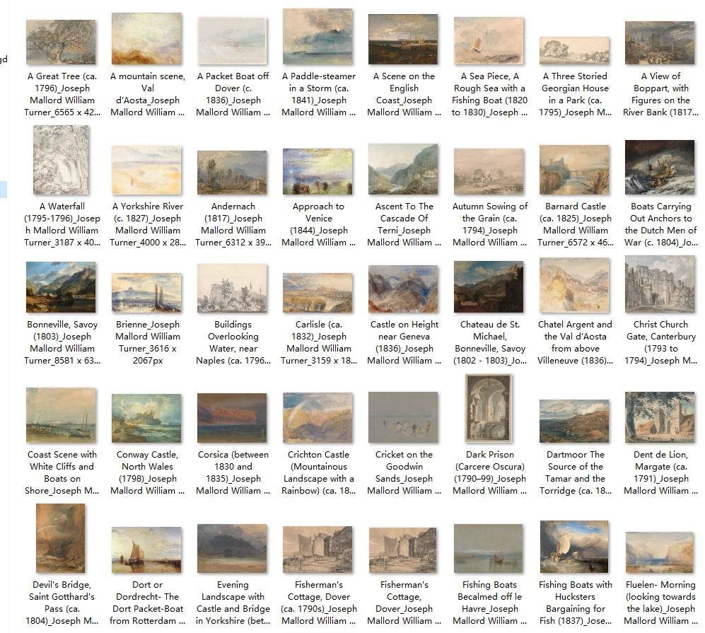 206 Painting Images by Joseph Mallord William Turner (English, 1775-1851) - Gandhanra-ART