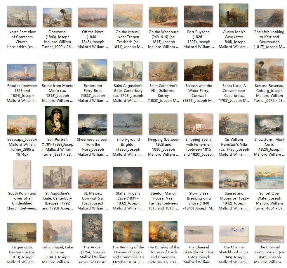 206 Painting Images by Joseph Mallord William Turner (English, 1775-1851) - Gandhanra-ART