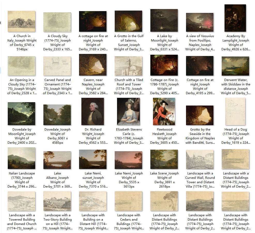 96 Painting Images by Joseph Wright of Derby (English, 1734-1797) - Gandhanra-ART