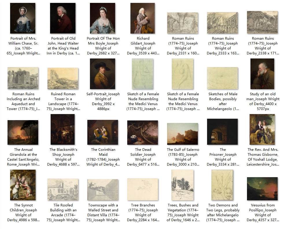 96 Painting Images by Joseph Wright of Derby (English, 1734-1797) - Gandhanra-ART