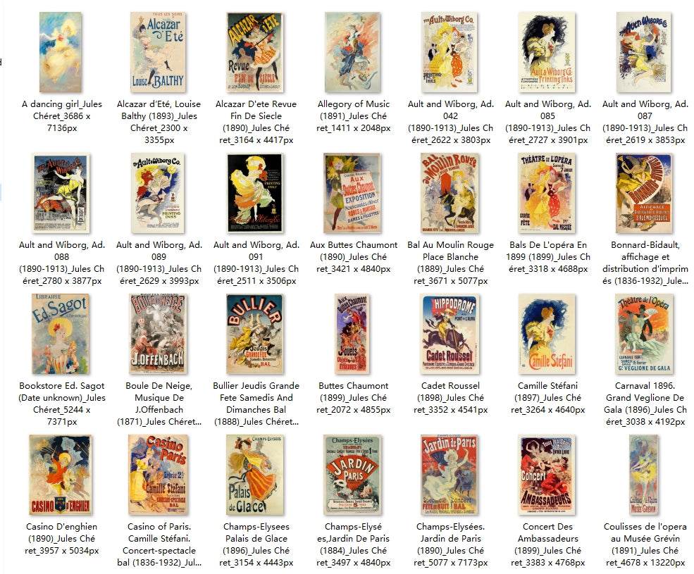 125 Painting Images by Jules Chéret (French, 1836-1932) - Gandhanra-ART