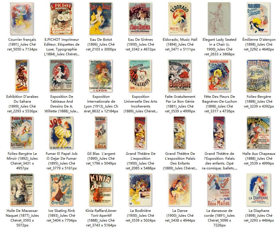 125 Painting Images by Jules Chéret (French, 1836-1932) - Gandhanra-ART