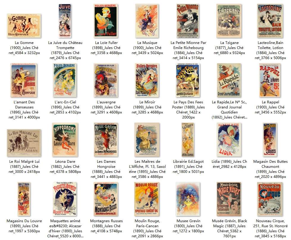125 Painting Images by Jules Chéret (French, 1836-1932) - Gandhanra-ART