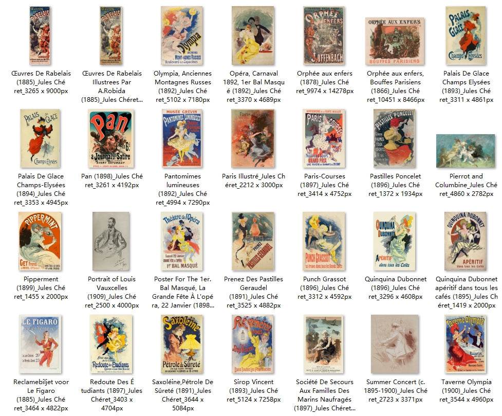 125 Painting Images by Jules Chéret (French, 1836-1932) - Gandhanra-ART