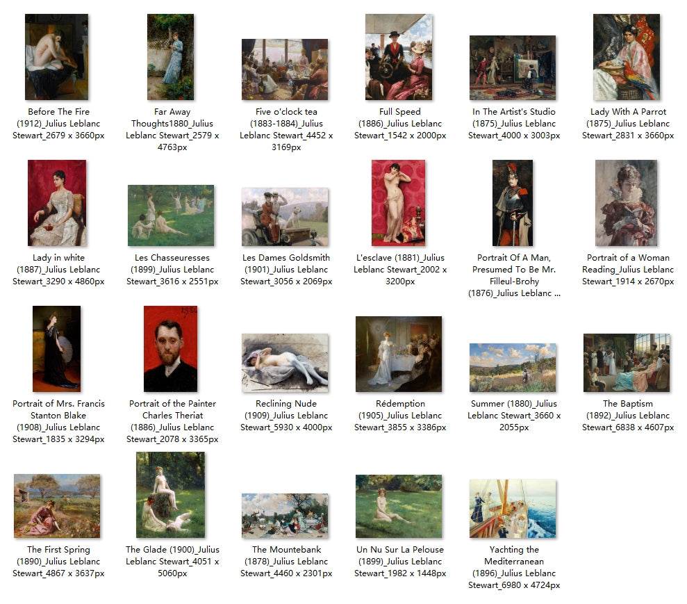 23 Painting Images by Julius Leblanc Stewart (American, 1855 - 1919) - Gandhanra-ART