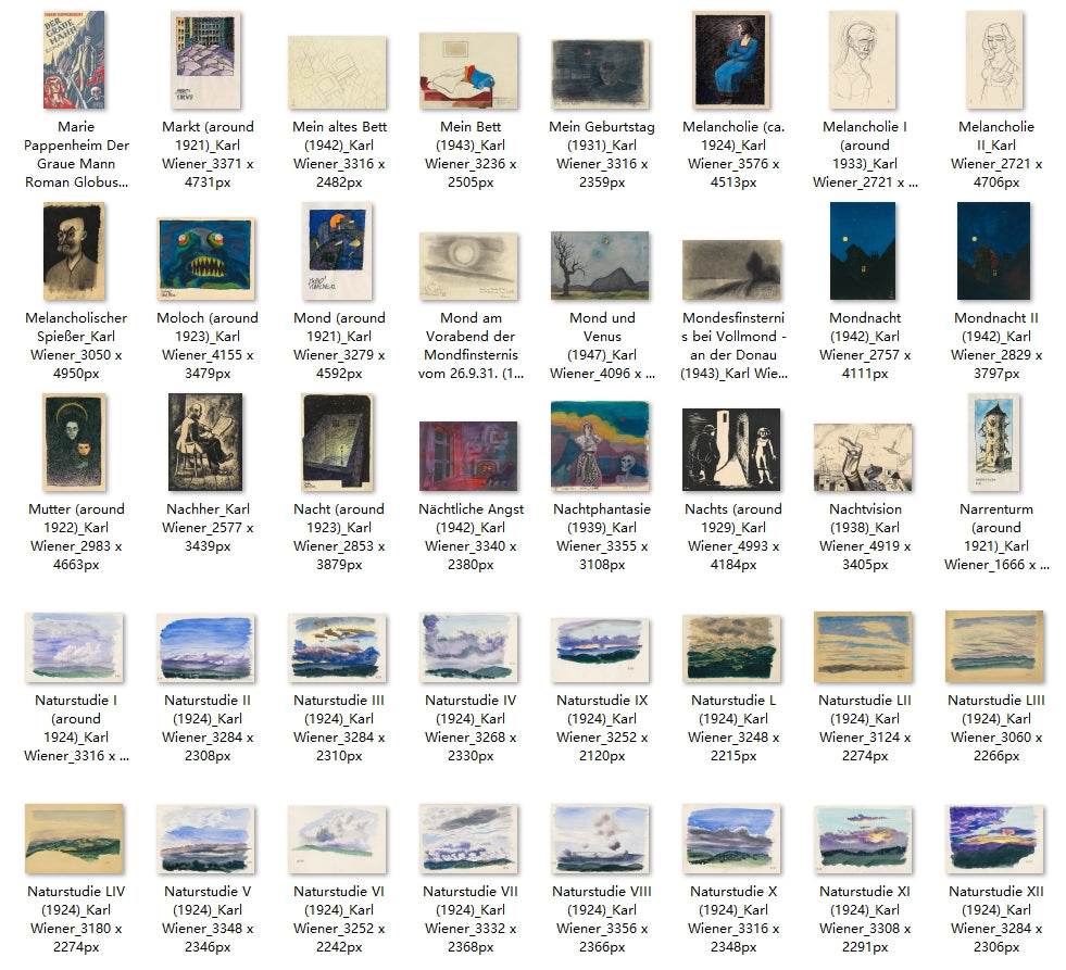 820 Painting Images by Karl Wiener (Austrian, 1901-1949) - Gandhanra-ART