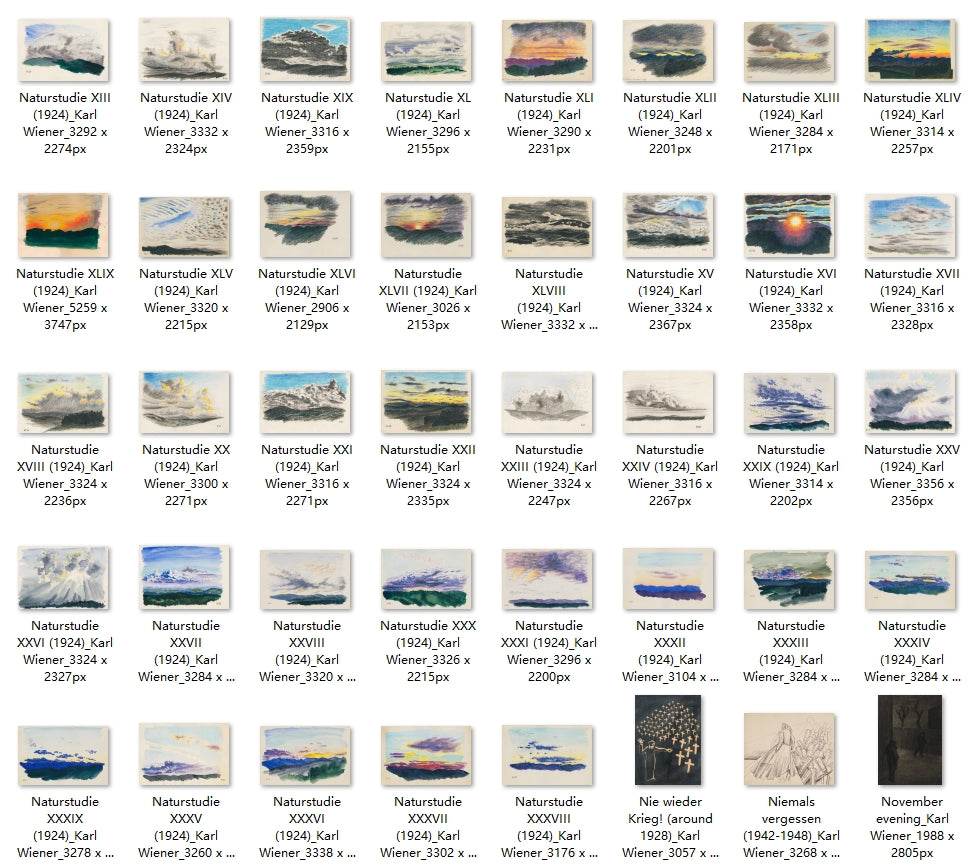 820 Painting Images by Karl Wiener (Austrian, 1901-1949) - Gandhanra-ART