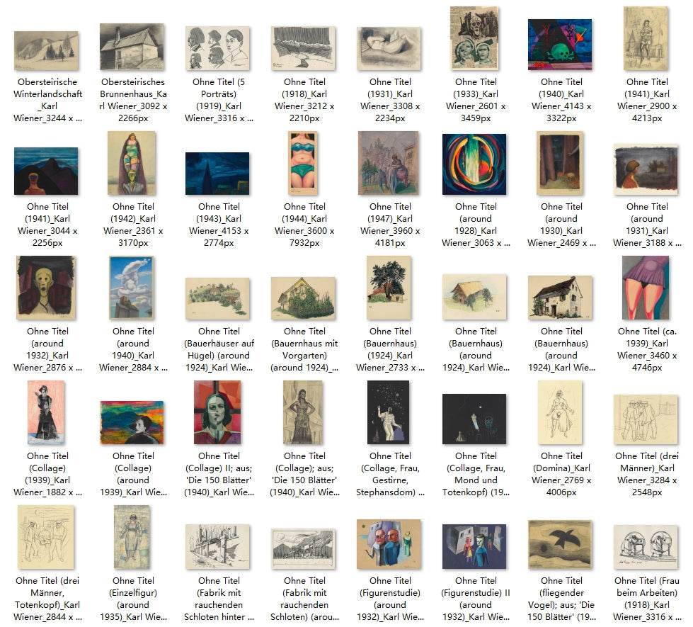 820 Painting Images by Karl Wiener (Austrian, 1901-1949) - Gandhanra-ART