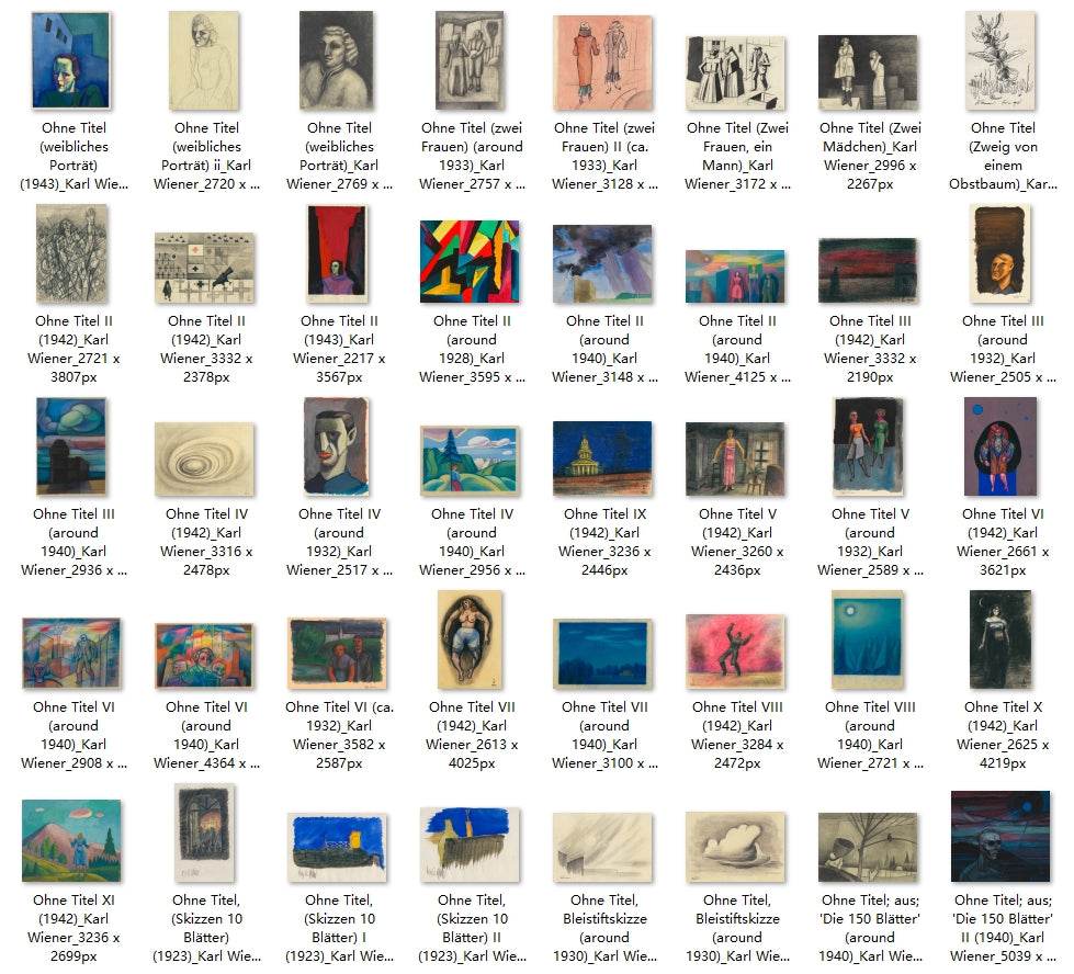 820 Painting Images by Karl Wiener (Austrian, 1901-1949) - Gandhanra-ART