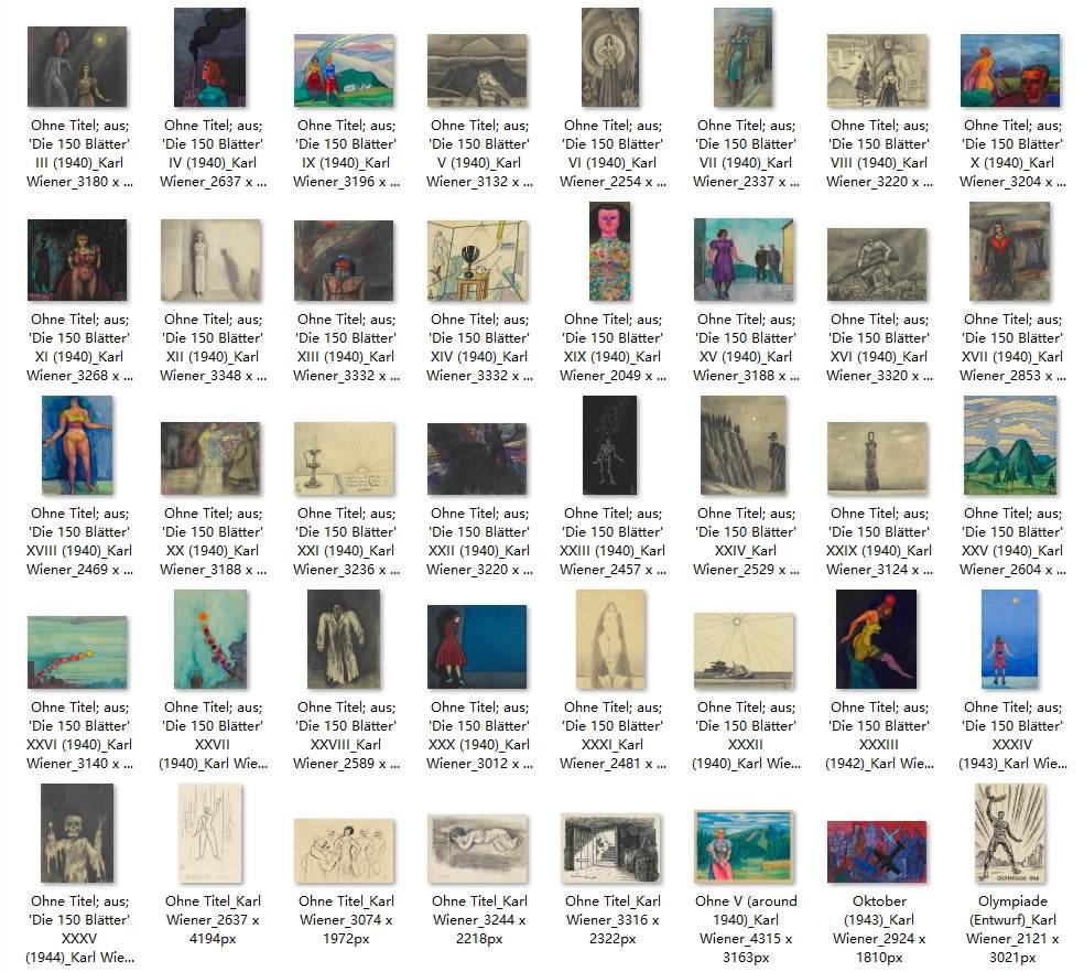 820 Painting Images by Karl Wiener (Austrian, 1901-1949) - Gandhanra-ART