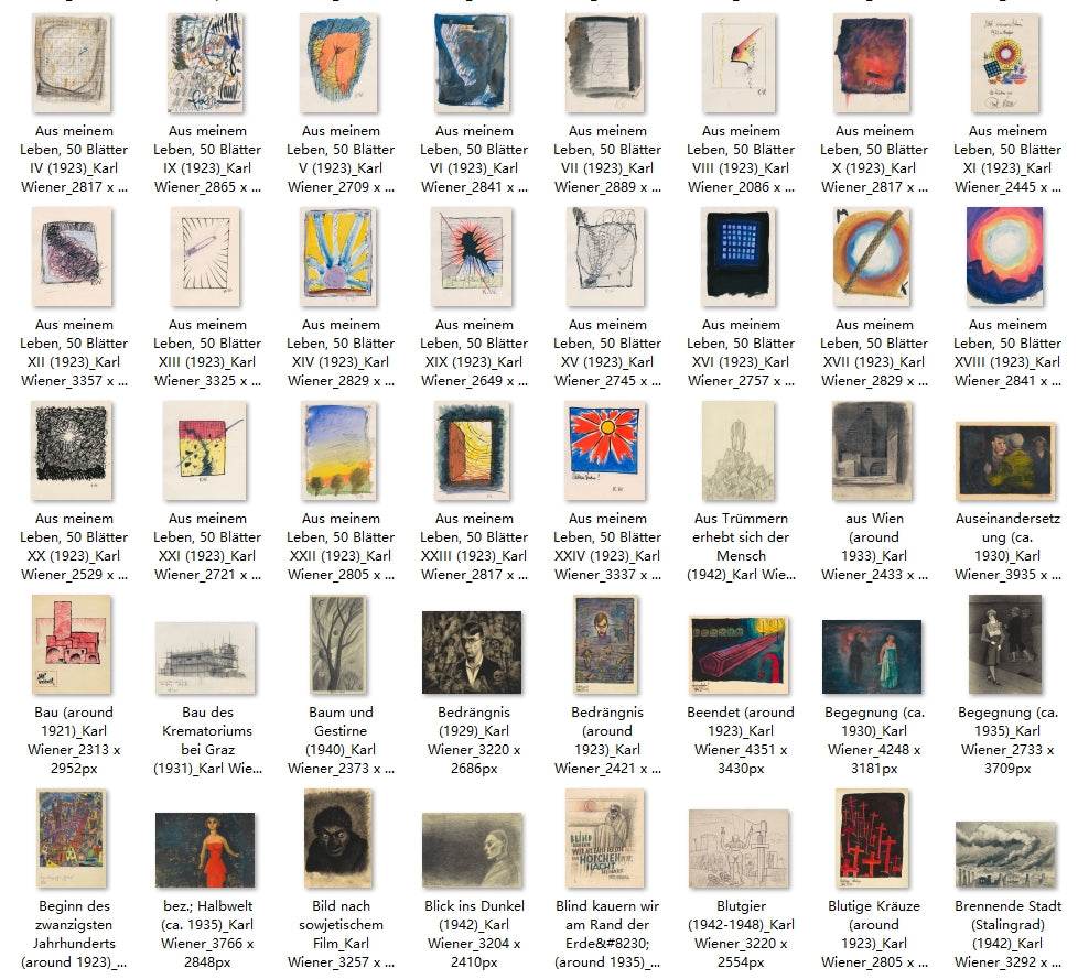 820 Painting Images by Karl Wiener (Austrian, 1901-1949) - Gandhanra-ART