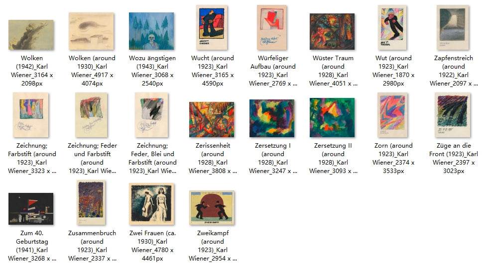 820 Painting Images by Karl Wiener (Austrian, 1901-1949) - Gandhanra-ART