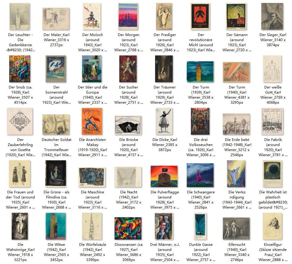 820 Painting Images by Karl Wiener (Austrian, 1901-1949) - Gandhanra-ART