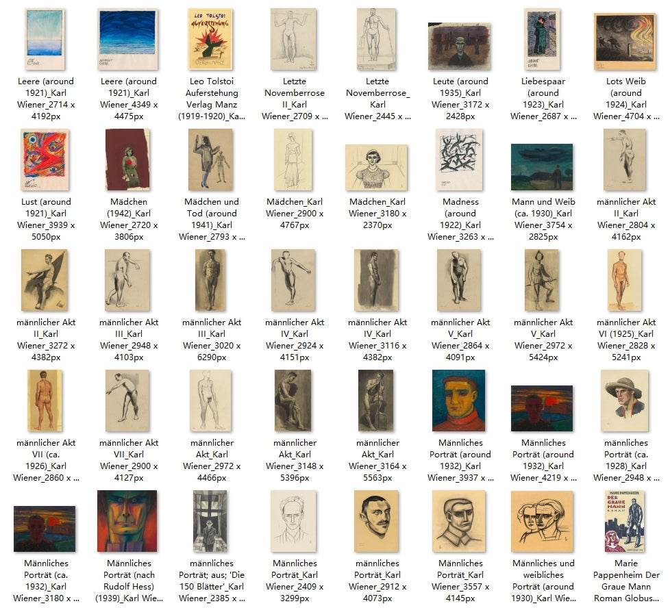 820 Painting Images by Karl Wiener (Austrian, 1901-1949) - Gandhanra-ART