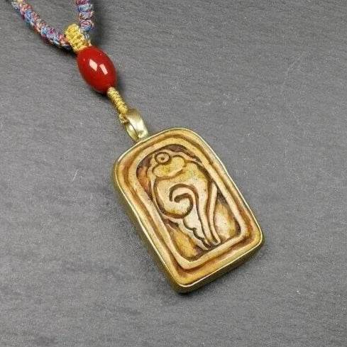 Kapala Amulet,Conch Shell Shankha Pendant - Gandhanra-ART