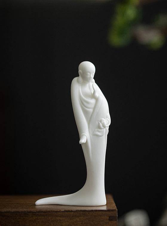White Porcelain Buddha Statue - Gandhanra-ART