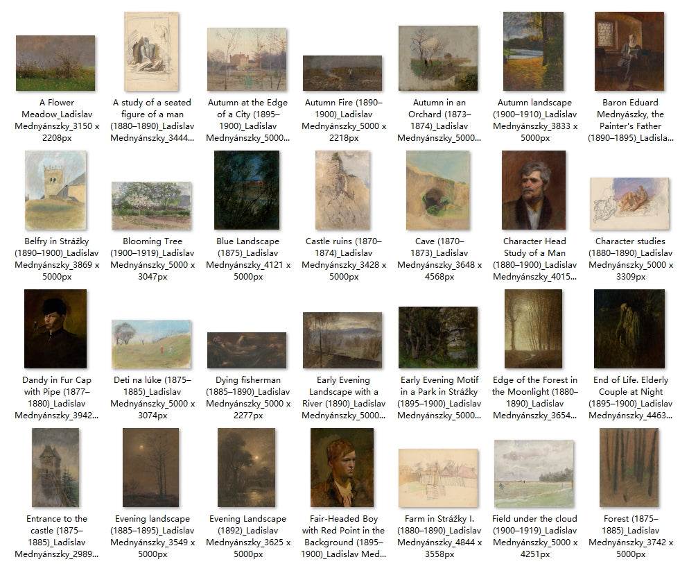 139 Painting Images by Ladislav Mednyánszky (Hungarian, 1852 – 1919) - Gandhanra-ART