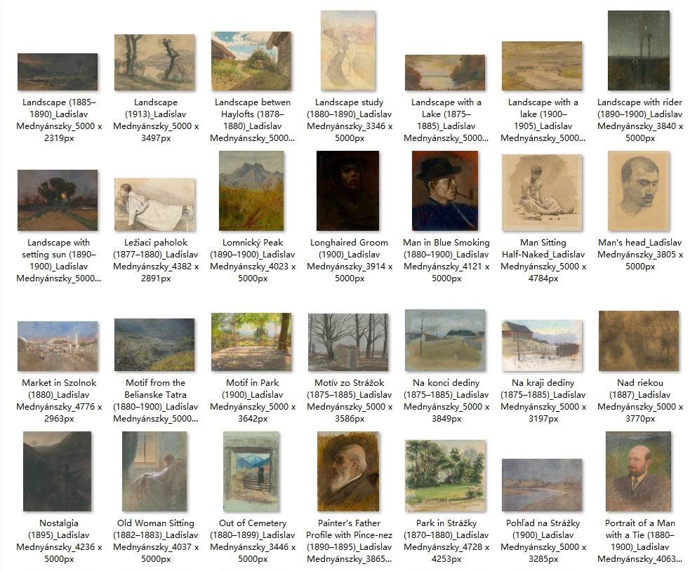 139 Painting Images by Ladislav Mednyánszky (Hungarian, 1852 – 1919) - Gandhanra-ART