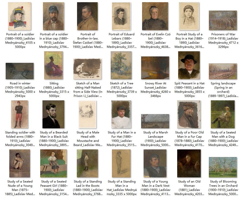 139 Painting Images by Ladislav Mednyánszky (Hungarian, 1852 – 1919) - Gandhanra-ART