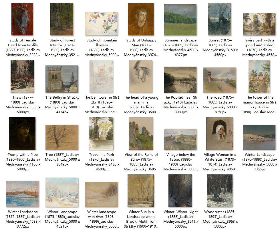 139 Painting Images by Ladislav Mednyánszky (Hungarian, 1852 – 1919) - Gandhanra-ART