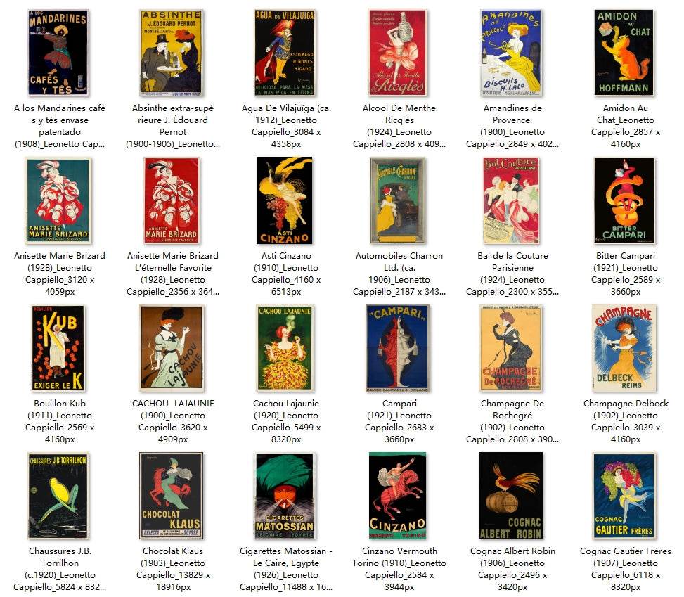 96 Painting Images by Leonetto Cappiello (Italian, 1875-1942) - Gandhanra-ART