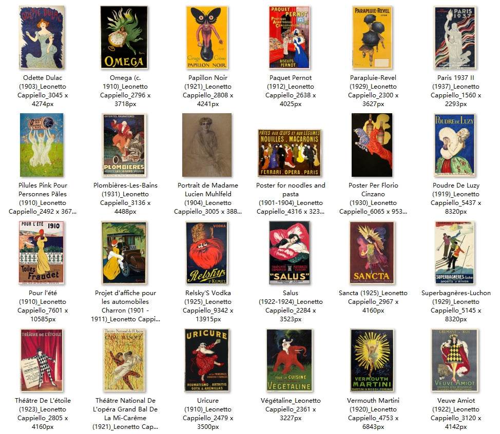 96 Painting Images by Leonetto Cappiello (Italian, 1875-1942) - Gandhanra-ART