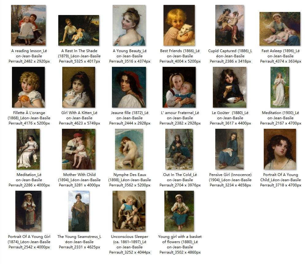 22 Painting Images by Léon-Jean-Basile Perrault (French, 1832 – 1908) - Gandhanra-ART