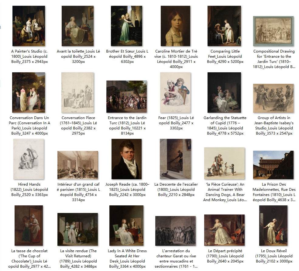 96 Painting Images by Louis Léopold Boilly (French, 1761-1845) - Gandhanra-ART